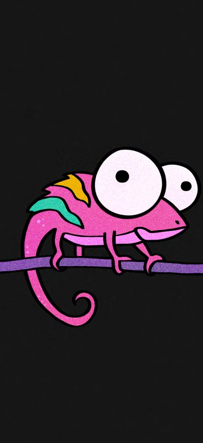 Fond d'écran Chameleon Minimal 5k sur iPhone
