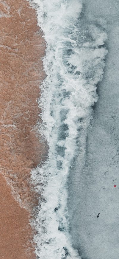 Fond d'écran iPhone Aerial Beach Waves At Sea Shore