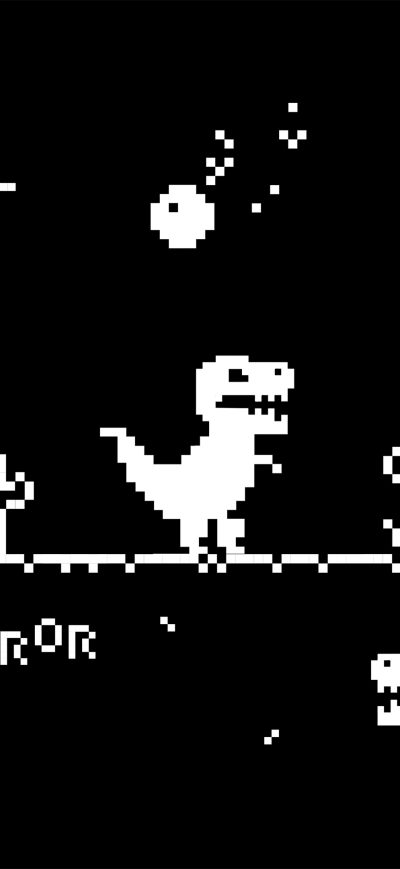 Fond d'écran iPhone Dino Dark Minimal 4k