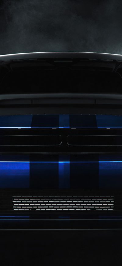 Fond d'écran iPhone Dodge Challenger Angel Blue Lights 4k