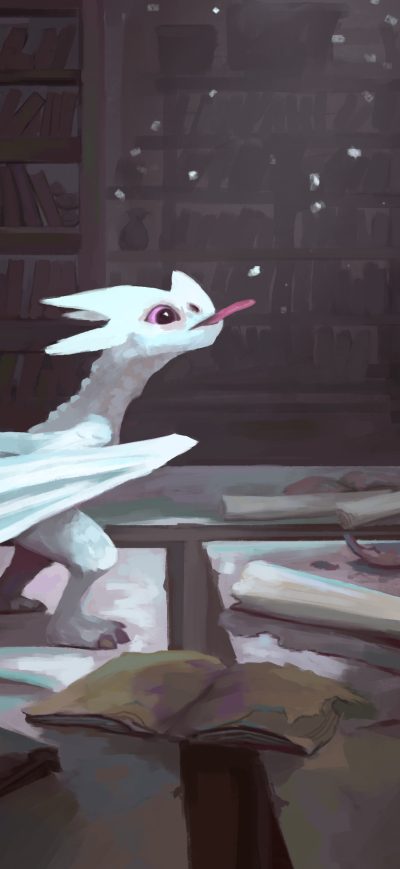 Fond d'écran iPhone White Baby Dragon 4k