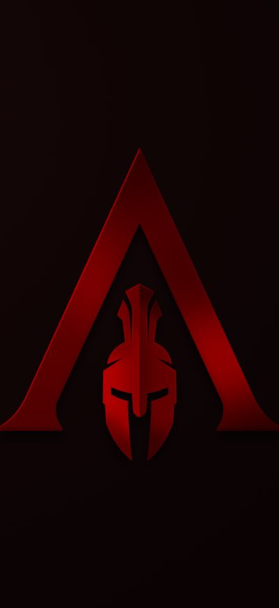 Fond d'écran iPhone Assassins Creed Odyssey Minimalism Logo 4k