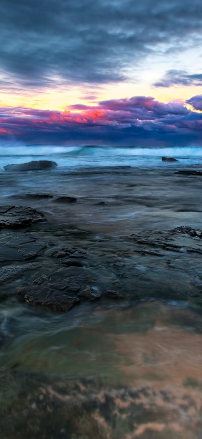 Fond d'écran iPhone Sea Landscape Long Exposure 4k