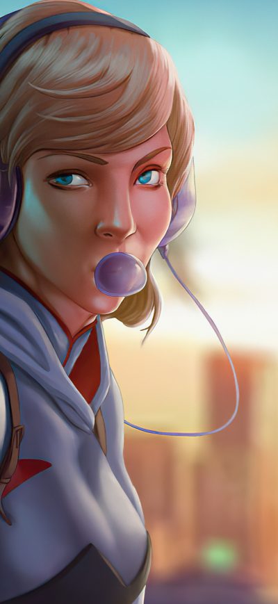 Fond d'écran iPhone Gwen Stacy Blowing Bubble Gum