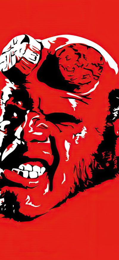 Fond d'écran iPhone Hellboy Minimal 4k