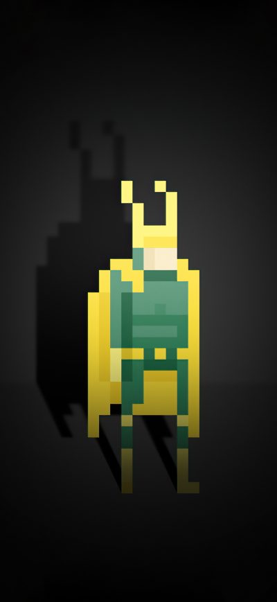Fond d'écran iPhone Loki Pixel Art 5k