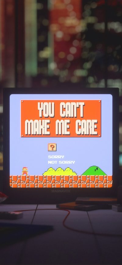 Fond d'écran iPhone Super Mario Tv Vintage Artwork 4k