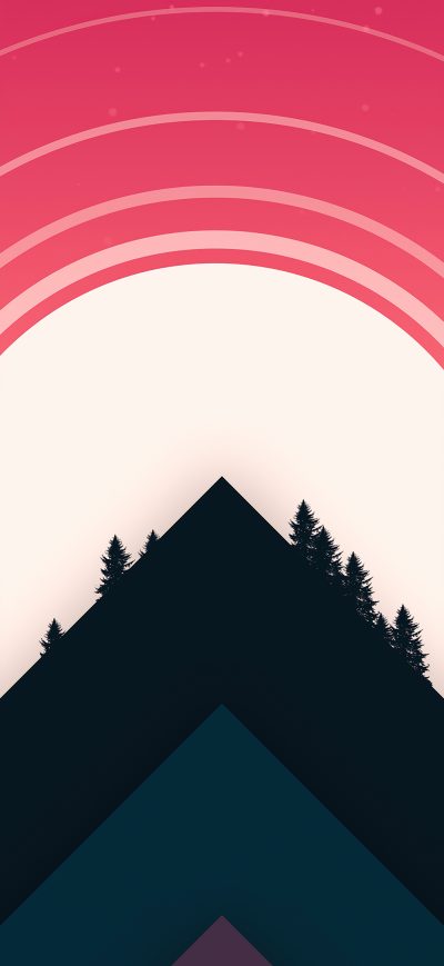 Fond d'écran iPhone Minimal Morning Mountains 4k