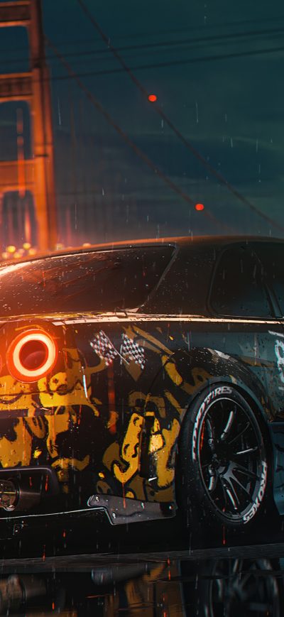 Fond d'écran iPhone Nissan Gtr In Rain