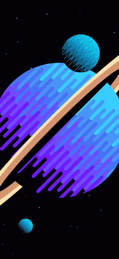 Fond d'écran iPhone Planets Bit Art 4k