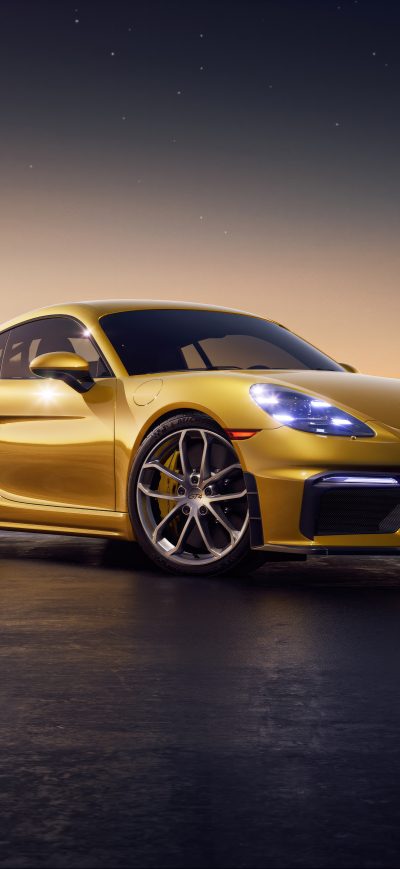 Fond d'écran iPhone Porsche 718 Cayman Gt4 8k
