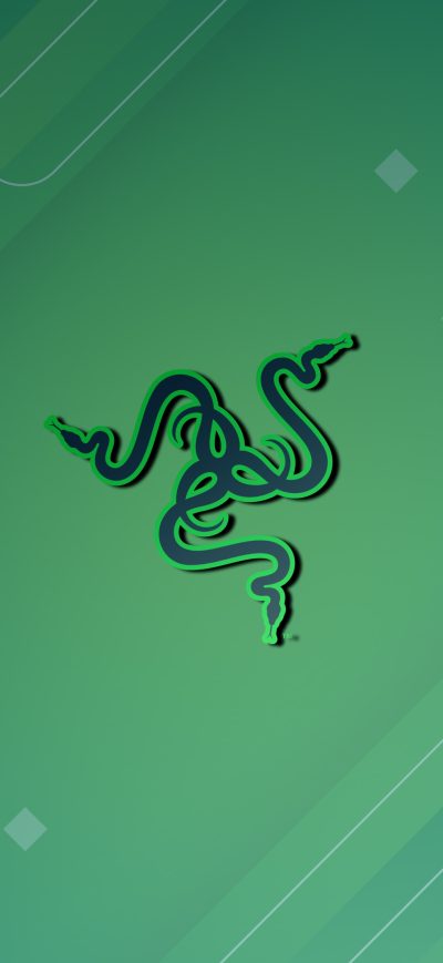 Fond d'écran iPhone Razer Green Logo 4k
