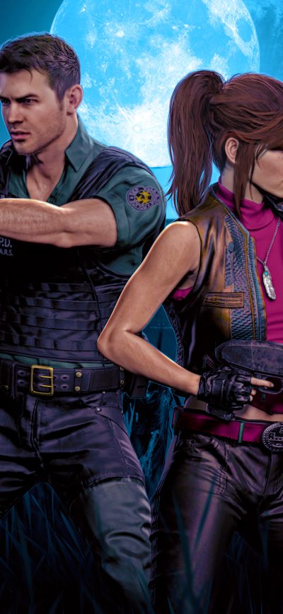 Fond d'écran iPhone Chrisredfield And Claireredfield Resident Evil 4k