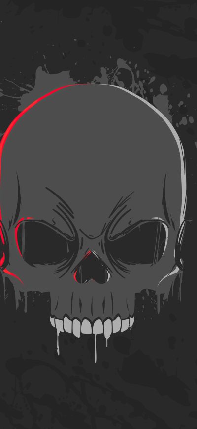 Fond d'écran iPhone Skull Dark Minimalism 4k