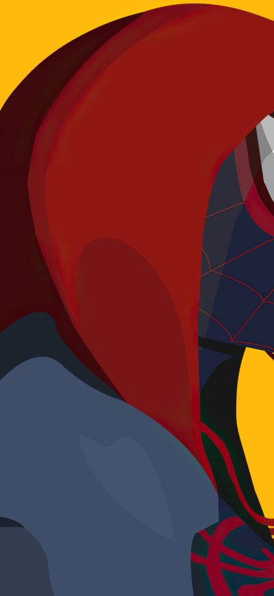 Fond d'écran iPhone Spiderman In Spider Verse Minimal Digital Art 4k