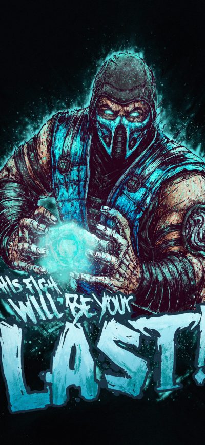 Fond d'écran iPhone Mortal Kombat Sub Zero 5k
