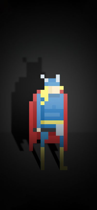 Fond d'écran iPhone Thor Pixel Art 5k