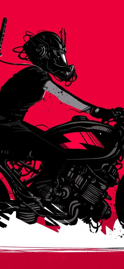 Fond d'écran iPhone Retro Rider On A Bike Sunset