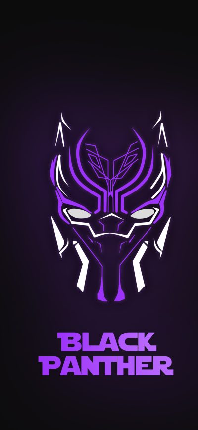 Fond d'écran iPhone Black Panther Neon 5k