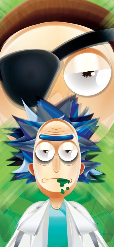 Fond d'écran iPhone Rick And Morty Vector Art 12k