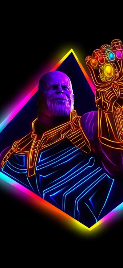 Fond d'écran iPhone Thanos Avengers Infinity War 80S Style Artwork
