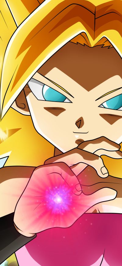 Fond d'écran iPhone Dragon Ball Super Caulifla Supersaiyajin 4k