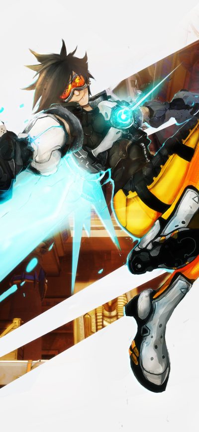 Fond d'écran iPhone Tracer Overwatch 5k