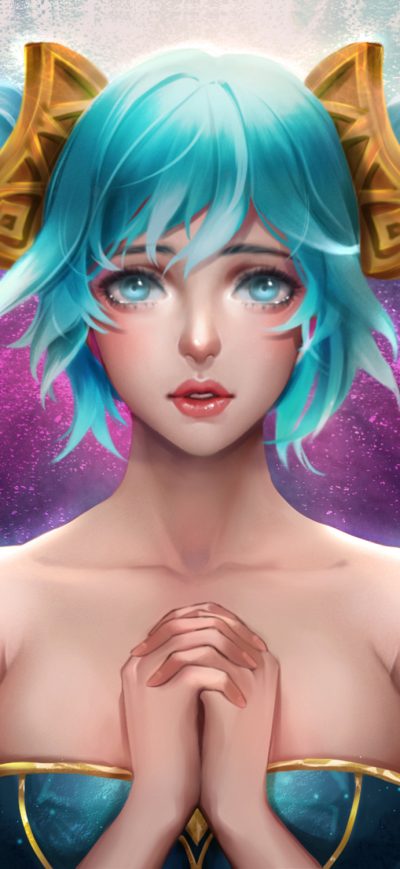 Fond d'écran iPhone Sona Aqua Eyes League Of Legends