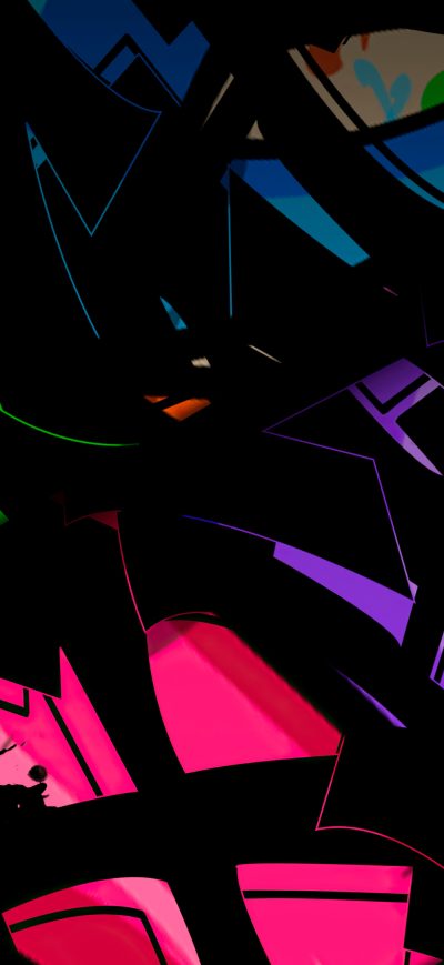 Fond d'écran iPhone Glass Broken Colors Abstract 5k