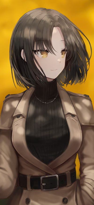Fond d'écran iPhone Anime Girl With Coffee Mug 5k