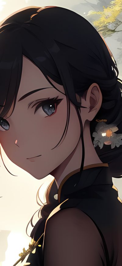 Fond d'écran iPhone Anime Girl Chinese Dress