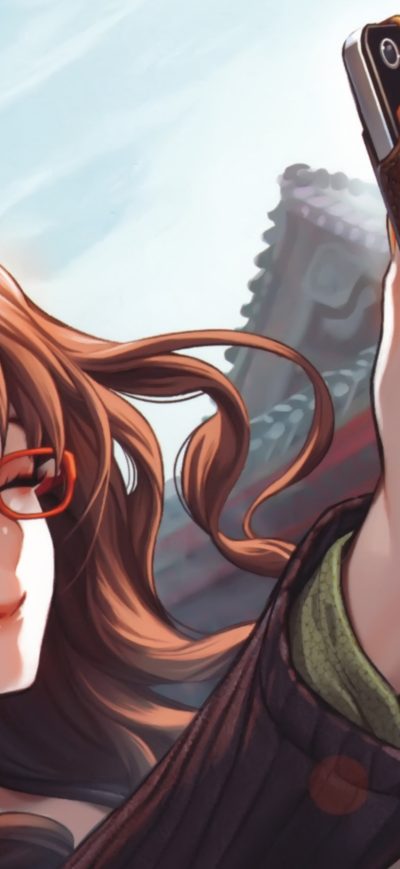 Fond d'écran iPhone Anime Girl Taking Selfie