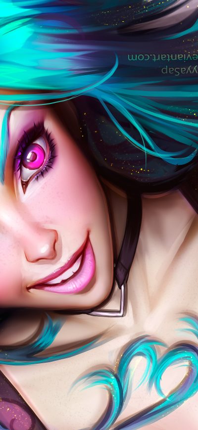 Fond d'écran iPhone Jinx League Of Legends 4k 5k 2018