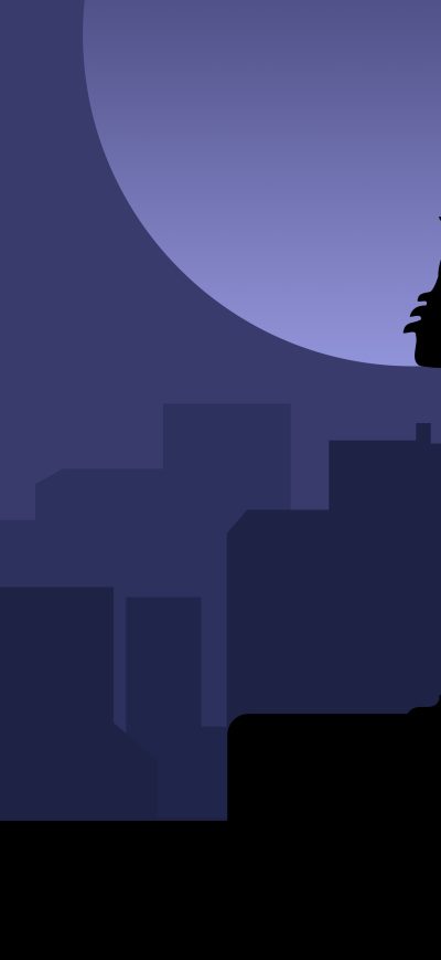 Fond d'écran iPhone Batman Rooftop Minimal 8k
