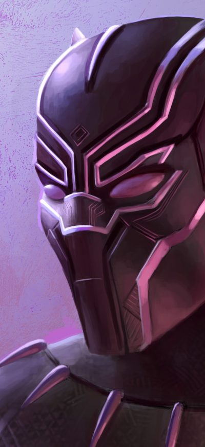 Fond d'écran iPhone Black Panther Neon 4k