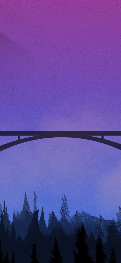 Fond d'écran iPhone Bridge Sunset Minimal 4k
