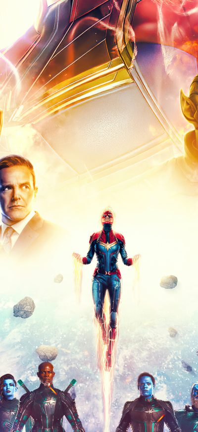 Fond d'écran iPhone Captain Marvel Mcu Post Series 4k