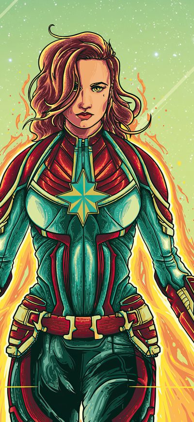 Fond d'écran iPhone Captain Marvel 2020 4k Art
