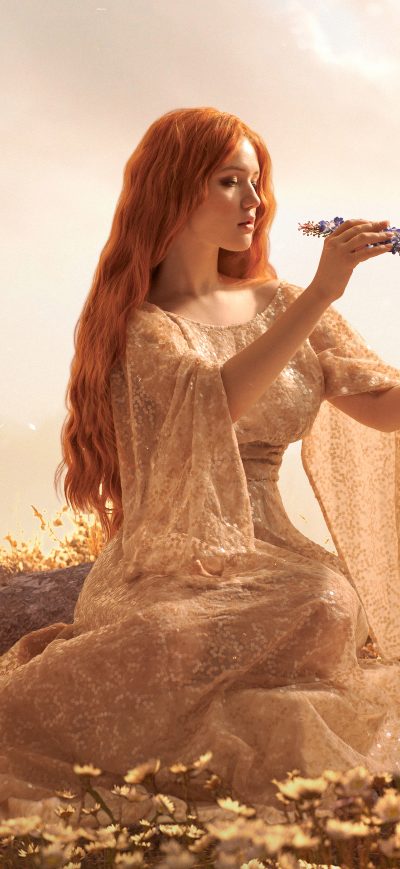 Fond d'écran iPhone Beautiful Girl Redhead Cosplay 8k