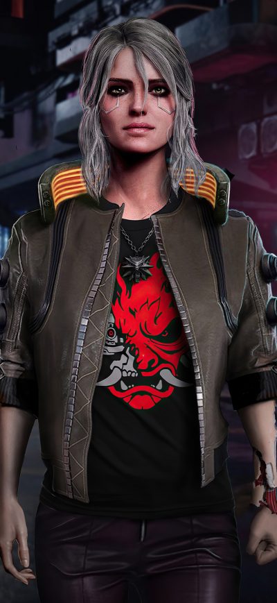 Fond d'écran iPhone Cyberpunk 2077 Ciri Fan Art 4k