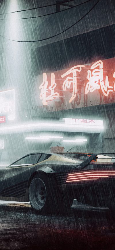 Fond d'écran iPhone Cyberpunk 2077 Car 4k Art