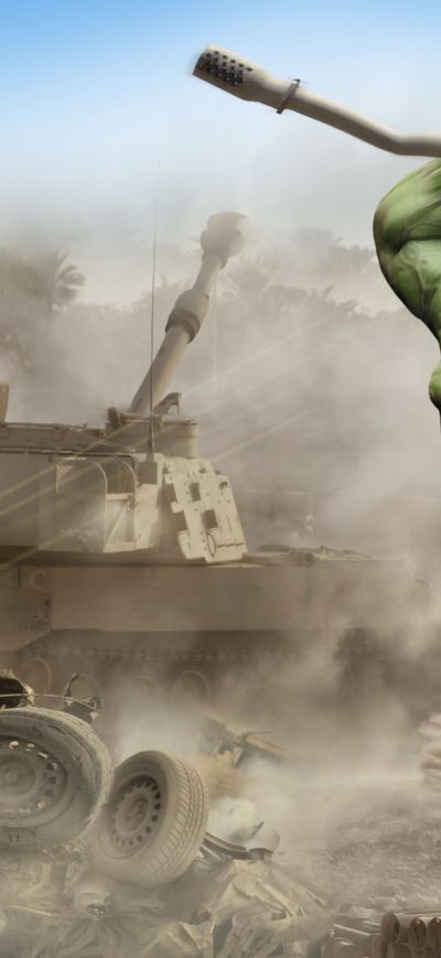 Fond d'écran iPhone Hulk Vs Army