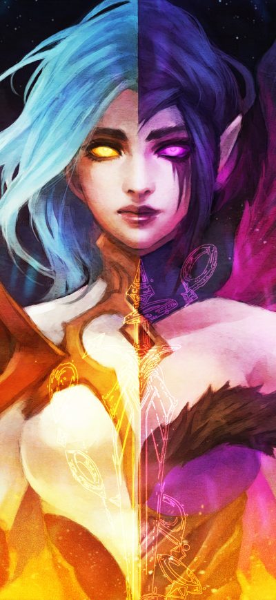 Fond d'écran iPhone Kayle X Morgana 5k