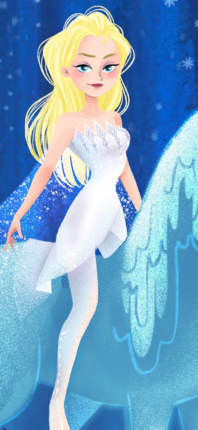 Fond d'écran iPhone Elsa Frozen Artwork 4k