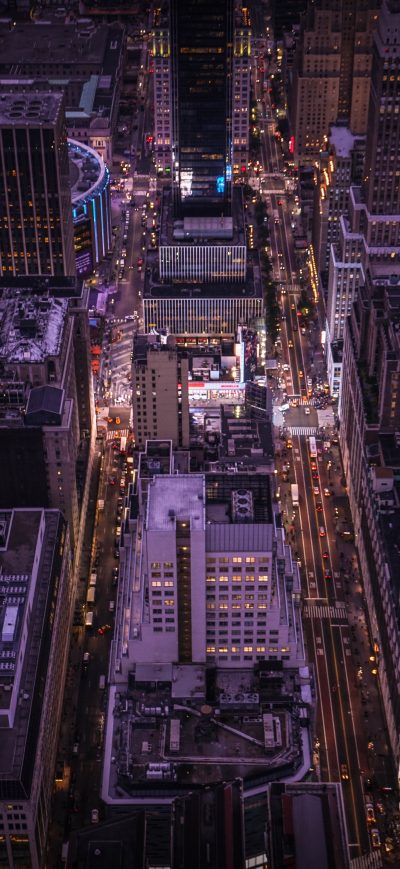 Fond d'écran iPhone Empire State Building Top View 8k