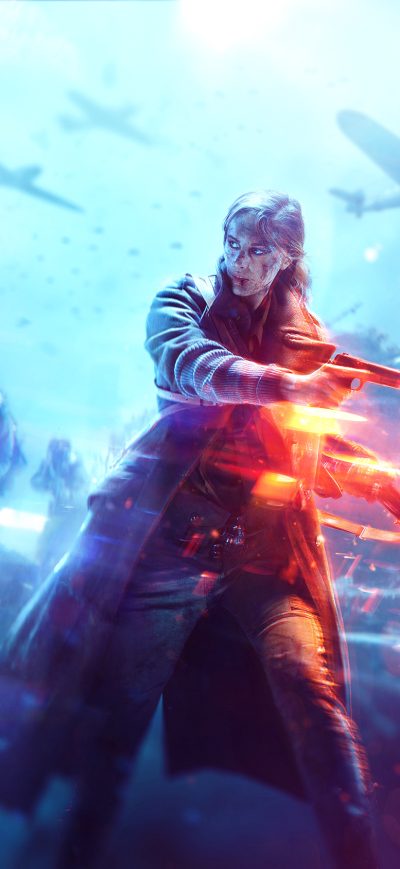 Fond d'écran iPhone Battlefield V Warrior Girl 4k