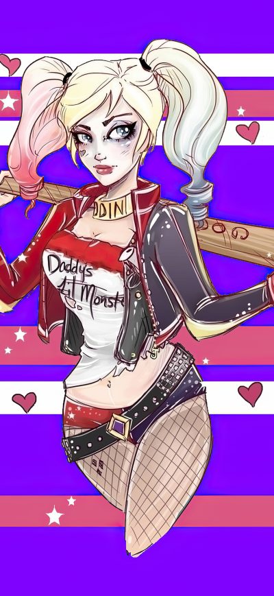 Fond d'écran iPhone Harley Quinn Daddy Little Monster 4k
