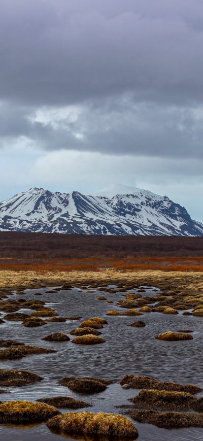 Fond d'écran iPhone Iceland Brown Gray Mountains 4k
