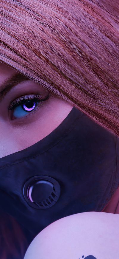 Fond d'écran iPhone Girl Magical Neon Glowing Eyes 4k