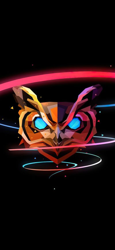 Fond d'écran iPhone Owl Minimal Justin Maller 4k